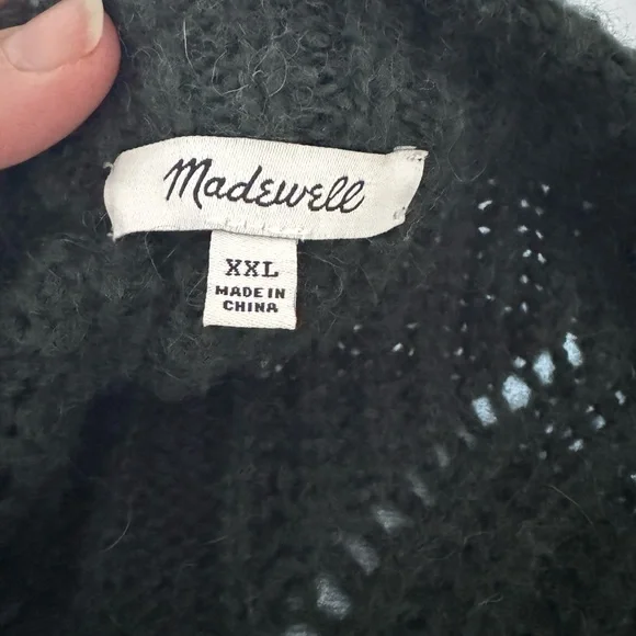 Madewell Deep Green Textured Crew Neck Sweater - Picture 3 of 4